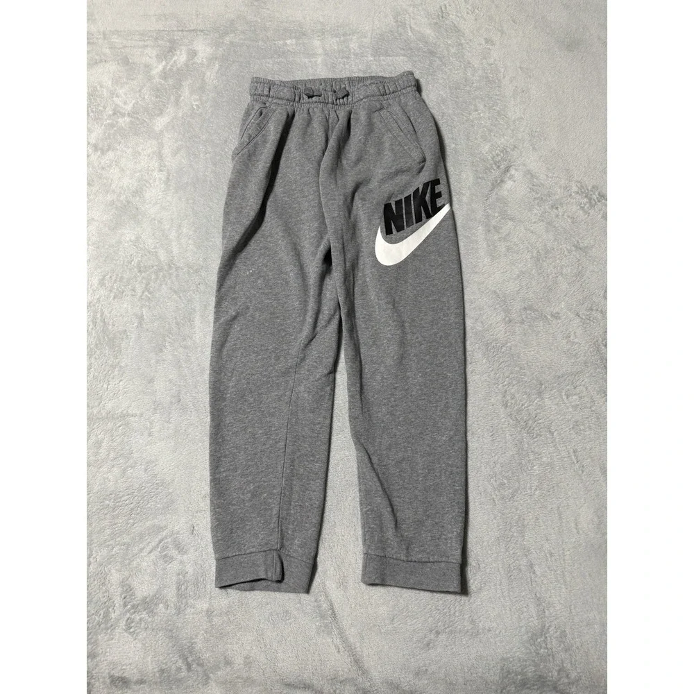 Nike Sportswear Club Fleece Boys Jogger Pants Youth Large Gray Tapered CJ7863